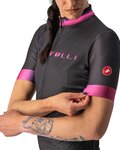 CASTELLI Cycling short sleeve jersey - GRADIENT LADY - anthracite