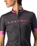 CASTELLI Cycling short sleeve jersey - GRADIENT LADY - anthracite