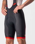CASTELLI Cycling bib shorts - COMPETIZIONE KIT - black/red
