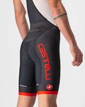 CASTELLI Cycling bib shorts - COMPETIZIONE KIT - black/red