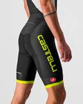 CASTELLI Cycling bib shorts - COMPETIZIONE KIT - yellow/black