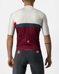 CASTELLI Cycling short sleeve jersey - A BLOCCO - beige/bordeaux/red/blue