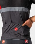 CASTELLI Cycling short sleeve jersey - A BLOCCO - black/grey/red