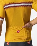 CASTELLI Cycling short sleeve jersey - GRIMPEUR - yellow