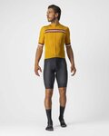CASTELLI Cycling short sleeve jersey - GRIMPEUR - yellow