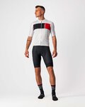 CASTELLI Cycling short sleeve jersey - PROLOGO VII - black/grey/beige