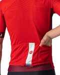 CASTELLI Cycling short sleeve jersey - ENTRATA VI - bordeaux/red
