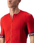 CASTELLI Cycling short sleeve jersey - ENTRATA VI - bordeaux/red