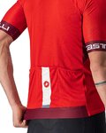 CASTELLI Cycling short sleeve jersey - ENTRATA VI - bordeaux/red