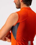 CASTELLI Cycling sleeveless jersey - ENTRATA VI - grey/orange