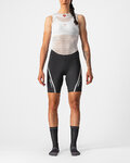 CASTELLI Cycling shorts without bib - VELOCISSIMA 3 LADY - silver/black