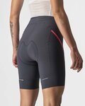 CASTELLI Cycling shorts without bib - VELOCISSIMA 3 LADY - grey/silver/pink