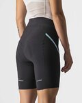 CASTELLI Cycling shorts without bib - VELOCISSIMA 3 LADY - black/light blue