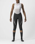 CASTELLI Cycling 3/4 lenght shorts without bib - VELOCISSIMA 3 LADY - black/silver