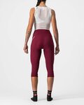 CASTELLI Cycling 3/4 lenght shorts without bib - VELOCISSIMA 3 LADY  - pink/bordeaux