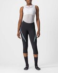 CASTELLI Cycling 3/4 lenght shorts without bib - VELOCISSIMA 3 LADY - light blue/black