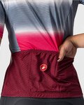 CASTELLI Cycling short sleeve jersey - DOLCE LADY - bordeaux/blue