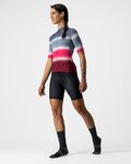 CASTELLI Cycling short sleeve jersey - DOLCE LADY - bordeaux/blue
