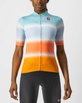 CASTELLI Cycling short sleeve jersey and shorts - DOLCE LADY - black/blue/orange