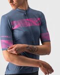 CASTELLI Cycling short sleeve jersey - FENICE LADY - blue/pink