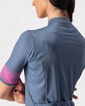 CASTELLI Cycling short sleeve jersey - FENICE LADY - blue/pink