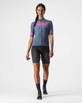 CASTELLI Cycling short sleeve jersey - FENICE LADY - blue/pink