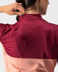 CASTELLI Cycling short sleeve jersey - VELOCISSIMA LADY - bordeaux/pink
