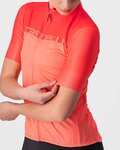 CASTELLI Cycling short sleeve jersey - VELOCISSIMA LADY - pink/orange