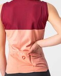 CASTELLI Cycling sleeveless jersey - VELOCISSIMA LADY - bordeaux/pink