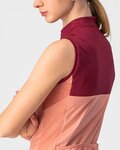 CASTELLI Cycling sleeveless jersey - VELOCISSIMA LADY - bordeaux/pink