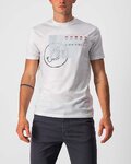 CASTELLI Cycling short sleeve t-shirt - MAURIZIO TEE - grey/white