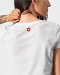 CASTELLI Cycling short sleeve t-shirt - BELLAGIO TEE LADY - white