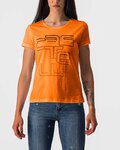 CASTELLI Cycling short sleeve t-shirt - BELLAGIO TEE LADY - orange