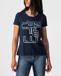 CASTELLI Cycling short sleeve t-shirt - BELLAGIO TEE LADY - blue