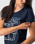CASTELLI Cycling short sleeve t-shirt - BELLAGIO TEE LADY - blue