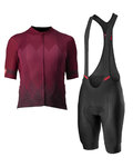 CASTELLI Cycling short sleeve jersey and shorts - A TUTTA - black/bordeaux