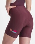 CASTELLI Cycling bib shorts - PRIMA LADY - bordeaux