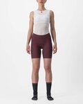 CASTELLI Cycling shorts without bib - PRIMA LADY - bordeaux