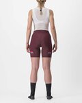 CASTELLI Cycling shorts without bib - PRIMA LADY - bordeaux