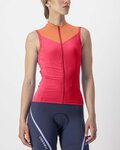 CASTELLI Cycling sleeveless jersey - SOLARIS LADY - red/orange