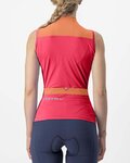 CASTELLI Cycling sleeveless jersey - SOLARIS LADY - red/orange