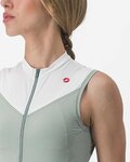 CASTELLI Cycling sleeveless jersey - SOLARIS LADY - green/ivory