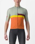CASTELLI Cycling short sleeve jersey - A BLOCCO - orange/bordeaux/green/yellow