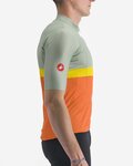 CASTELLI Cycling short sleeve jersey - A BLOCCO - orange/bordeaux/green/yellow