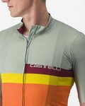 CASTELLI Cycling short sleeve jersey - A BLOCCO - orange/bordeaux/green/yellow