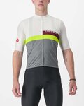 CASTELLI Cycling short sleeve jersey - A BLOCCO - bordeaux/grey/yellow/ivory