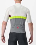 CASTELLI Cycling short sleeve jersey - A BLOCCO - bordeaux/grey/yellow/ivory
