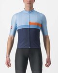CASTELLI Cycling short sleeve jersey - A BLOCCO - blue/orange