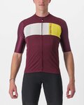 CASTELLI Cycling short sleeve jersey - PROLOGO VII - yellow/ivory/bordeaux