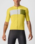 CASTELLI Cycling short sleeve jersey - PROLOGO VII - yellow/ivory
